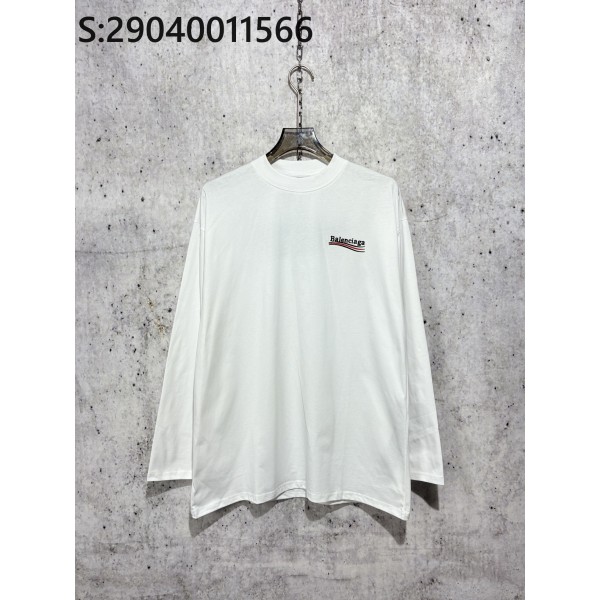 [사슬공장] 발렌시아가 웨이브 모노그램 자수 긴팔티 화이트 balenciaga