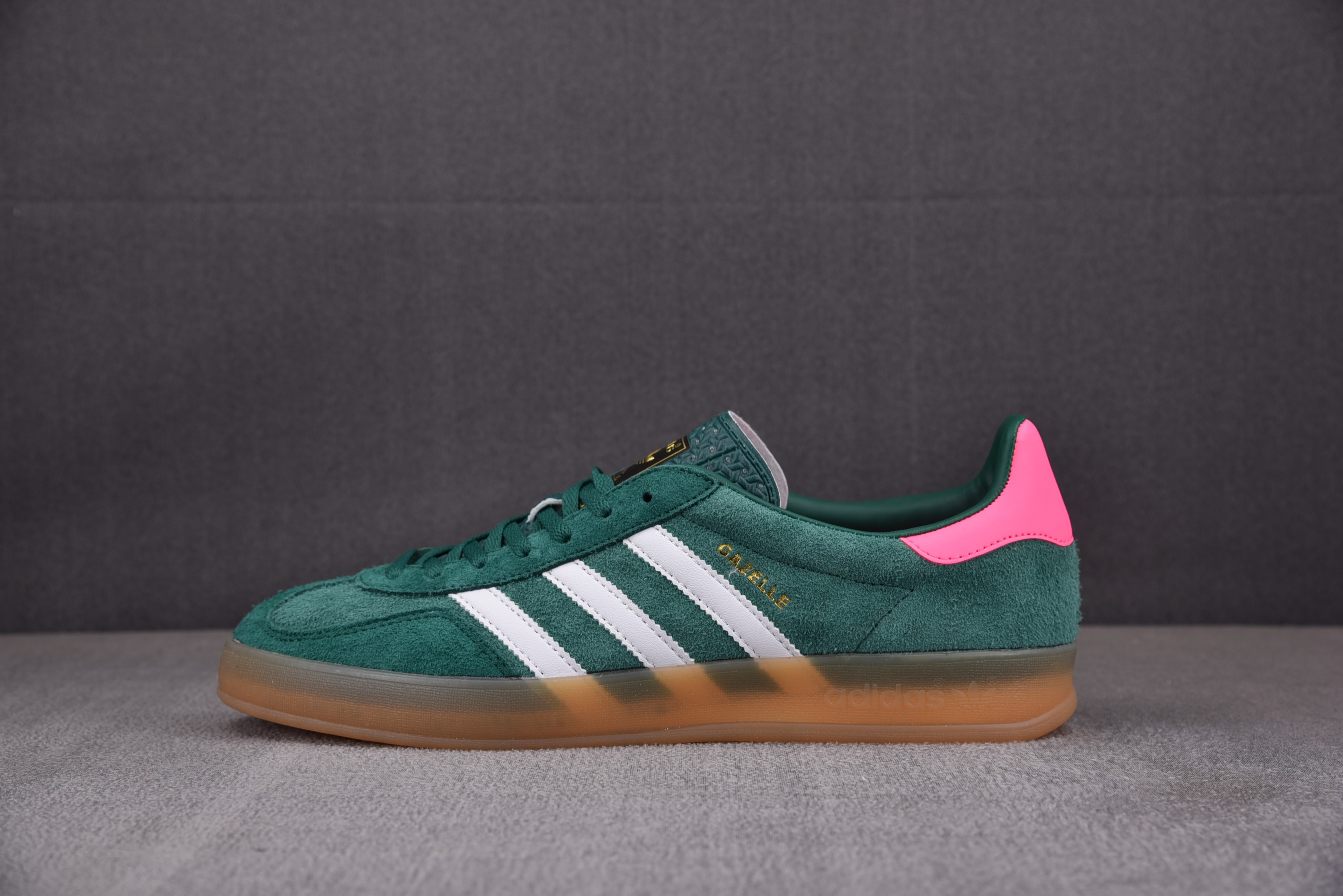【纯原】AD Oiginals Gazelle Indoor Ieather-Trimmed Suede 绿白 IG5929 아디다스