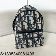 [JHL] 디올 맥시 오블리크 자카드 라이더 백팩 베이지 블랙 30*42*15cm 