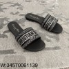 [QR 5009] 디올 디 웨이 큐빅 뮬 슬리퍼 블랙