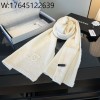 AGG 샤넬 CC로고 캐시미어 단색 스카프 180*35cm 화이트