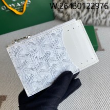 [리미티드] 고야드 부르봉 지퍼 카드지갑 12.5*1*8.4cm 화이트