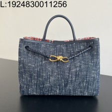 징 팩토리 보테가베네타 안디아모 836381 35*25*11cm 데님 블루