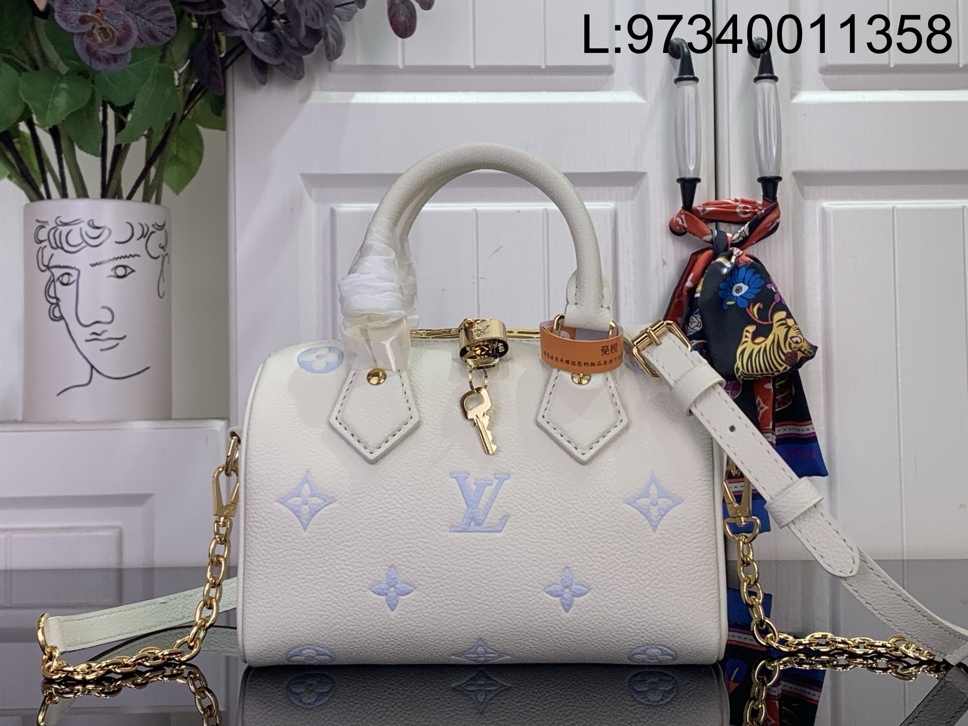 [88factory] 루이비통 스피디 20 M28314 20.5*13.5*12cm 아이보리 블루