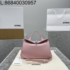 [카타공장, kata공장] 자크뮈스 탑 핸들 백 24*14*7.5cm 핑크 염소가죽 스몰 