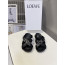 AN3 로에베 LOEWE 타입 스벳 레더 샌들 블랙
