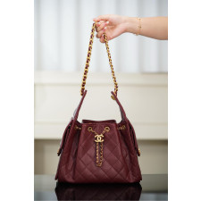[JD] 샤넬 25백 스몰 버건디 골드 하드웨어 30*26*14cm