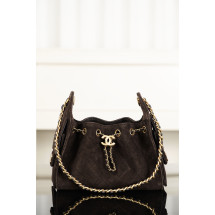 [JD] 샤넬 25백 미니 스웨이드 브라운 20*22*12.5cm