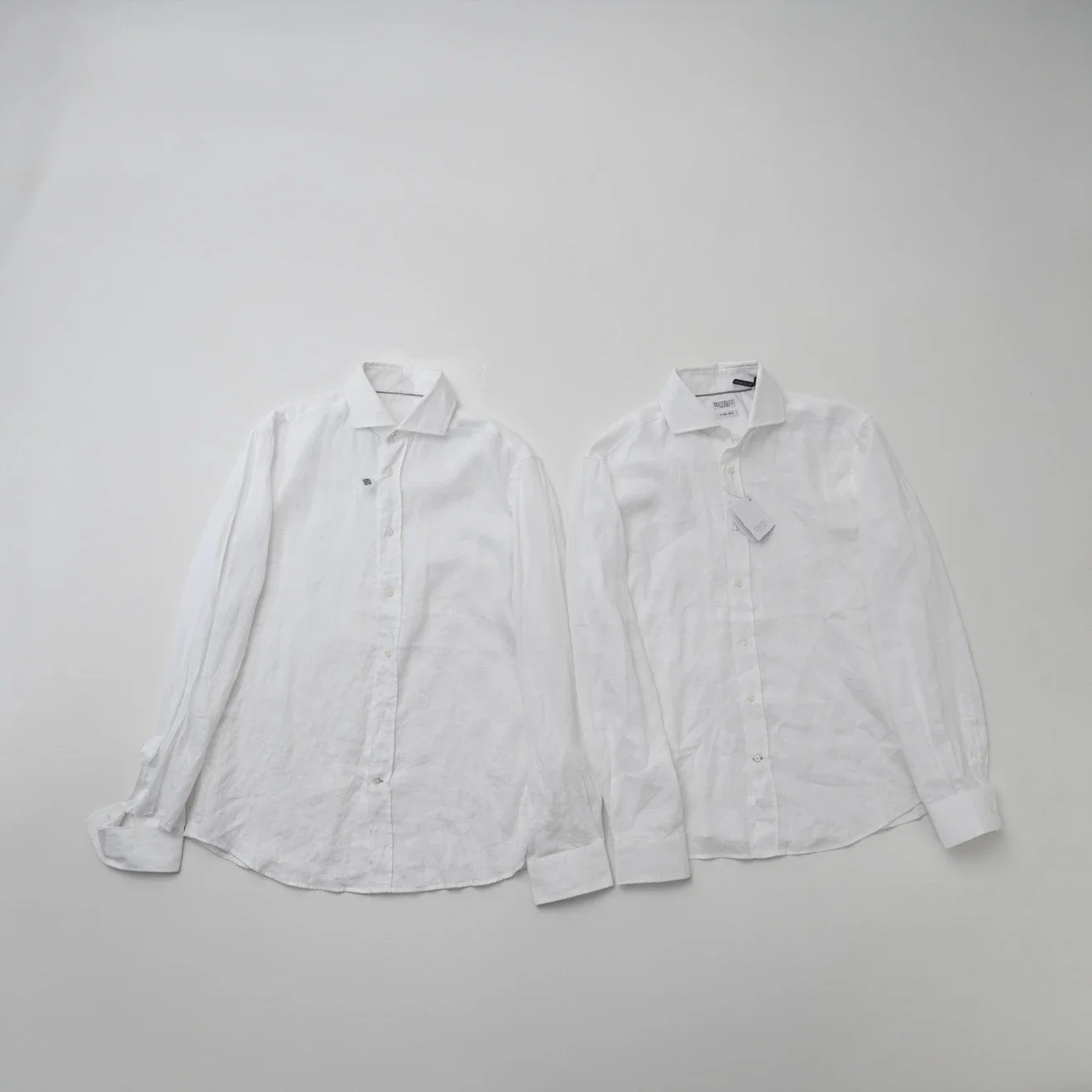 [콜라셀러] Brunello Cucinelli 브루넬로 쿠치넬리 화이트 린넨 셔츠