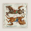 AGG/ 에르메스 Grand Galop 실크 스카프 크림 브라운 90*90cm