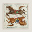 AGG/ 에르메스 Grand Galop 실크 스카프 크림 브라운 90*90cm