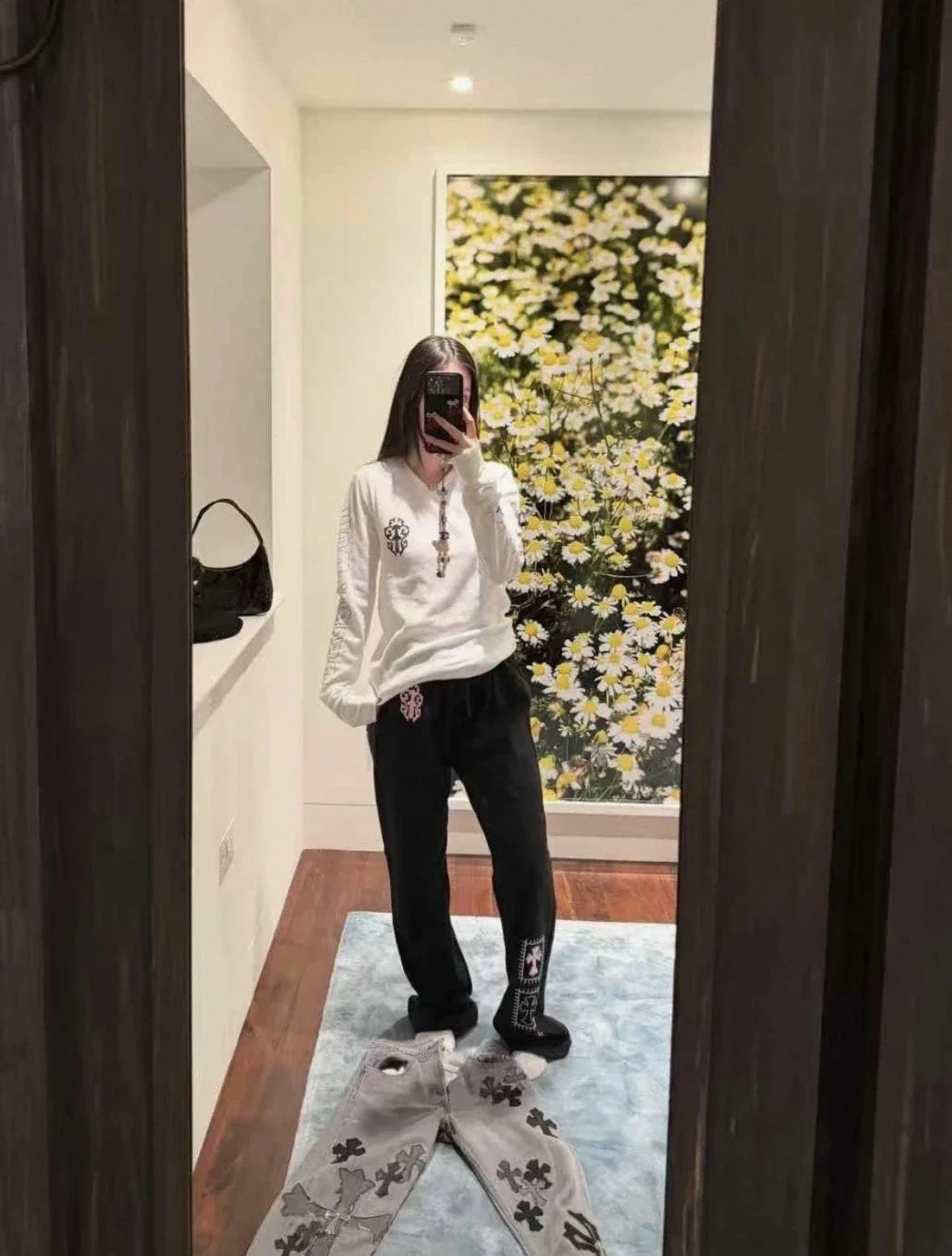 [크리스셀러] 크롬하츠 데들리 기모 조거 팬츠